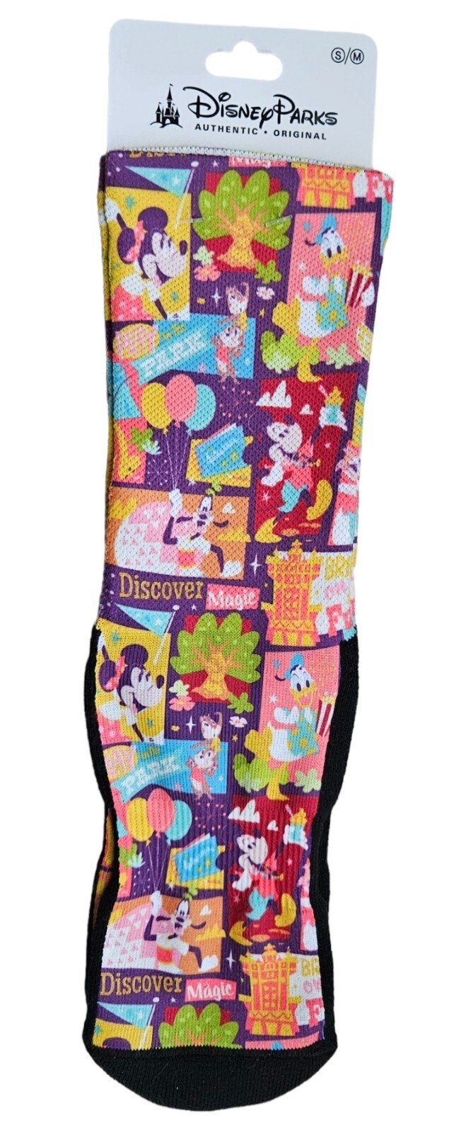 Disney Parks Mickey Mouse & Friends at the Parks Pair of Adult Socks US S/M