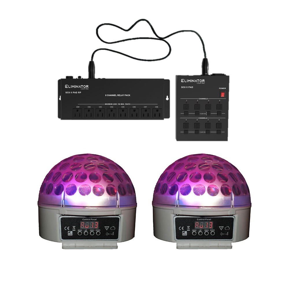 Set of ADJ SC8 II PAD SYSTEM analog controller + 2x Snowball RGBW