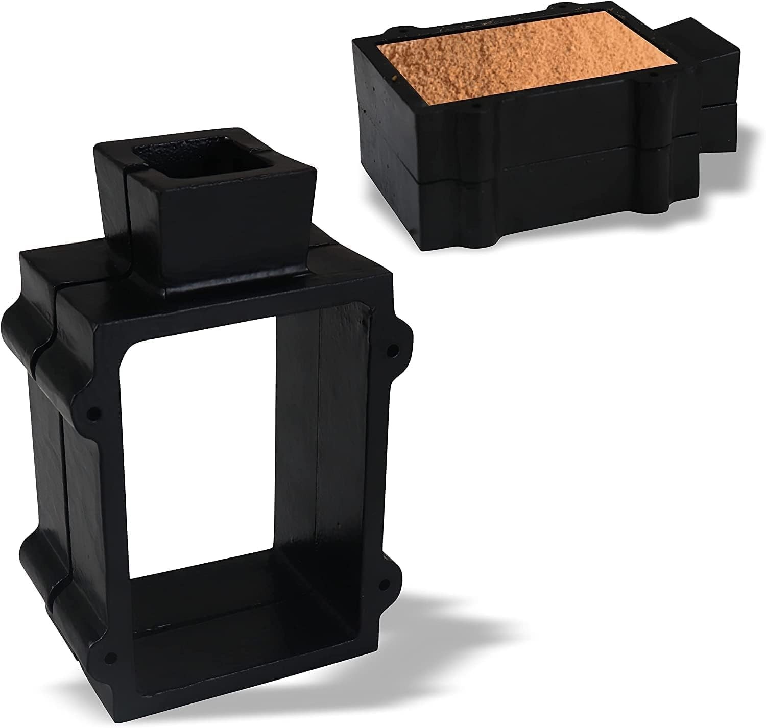 Durable 2-Part Cast Iron Flask Mold for Jewelry Casting - Precision Tool 4.5x3x2