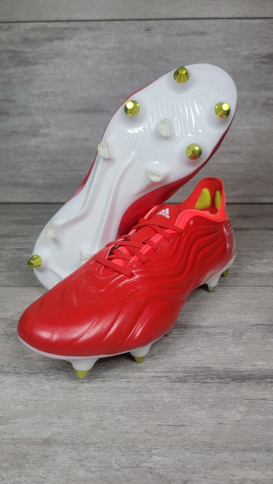 Adidas Copa Sense.1 SG FY6201 Soccer Cleats Football Boots Red White Size 7