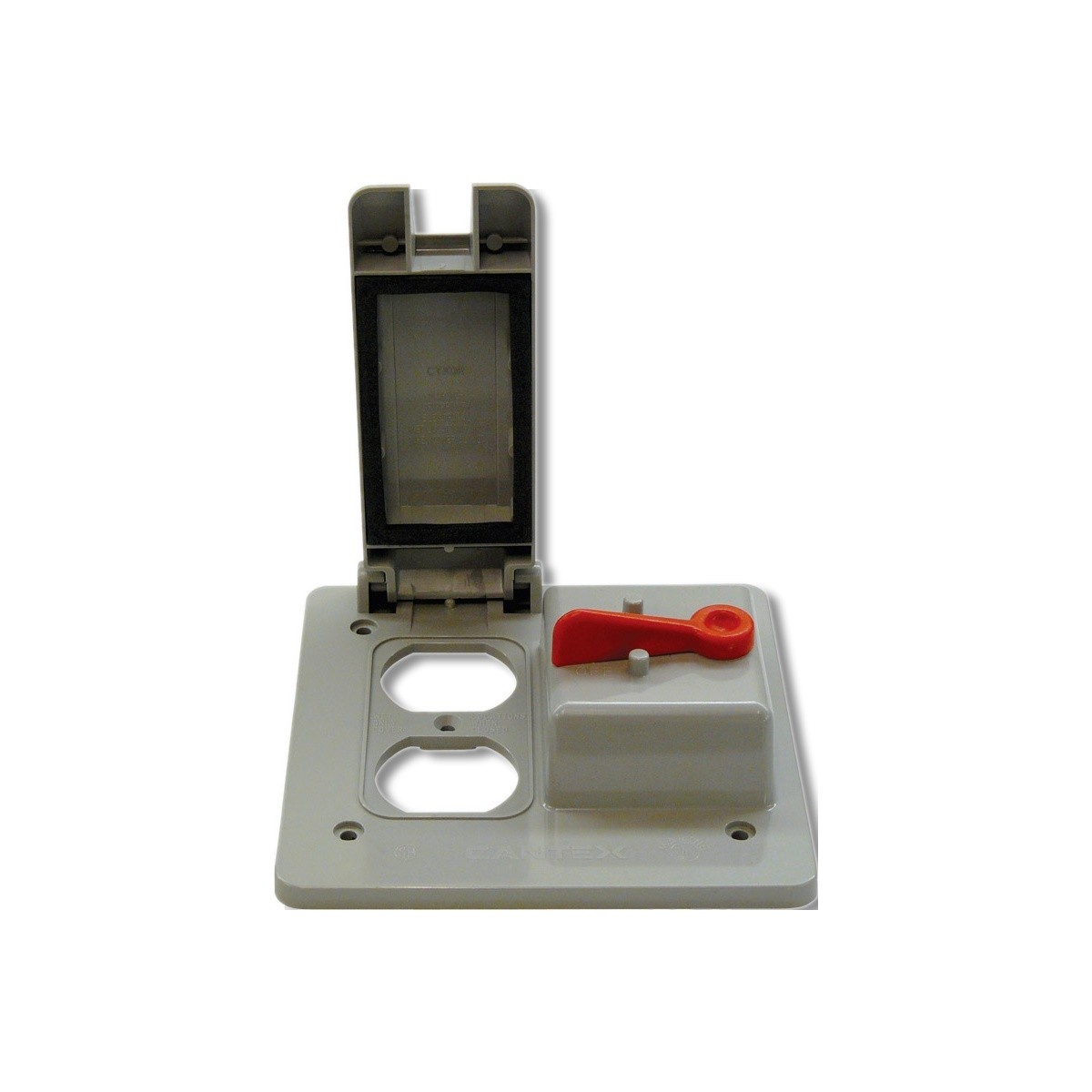 Cantex Rectangle PVC 2 gang Outlet/Switch Box 5133337B