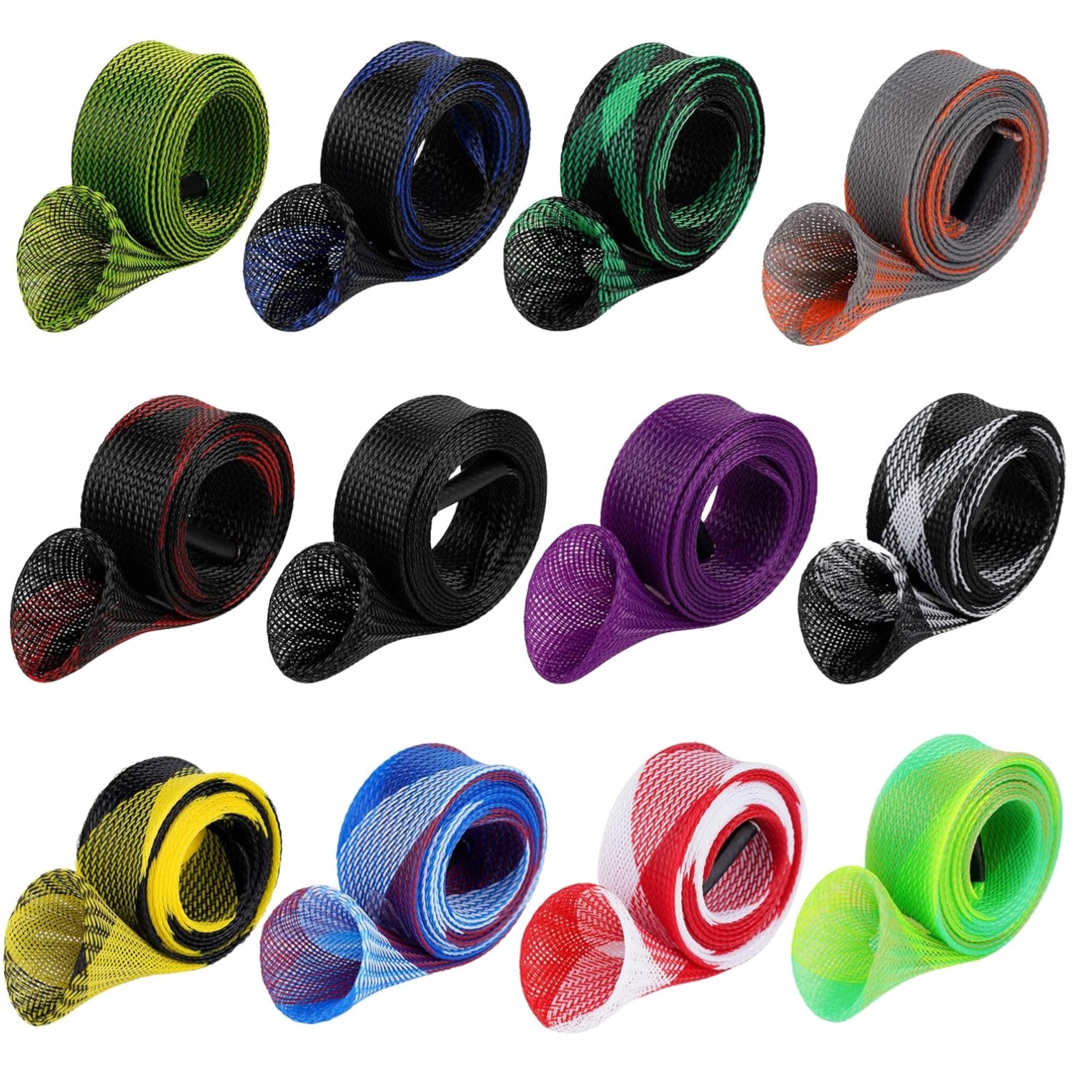 12PCS Fishing Rod Sleeve,Rod Socks for Fishing Poles, Fishing Rod Sleeves Sock C
