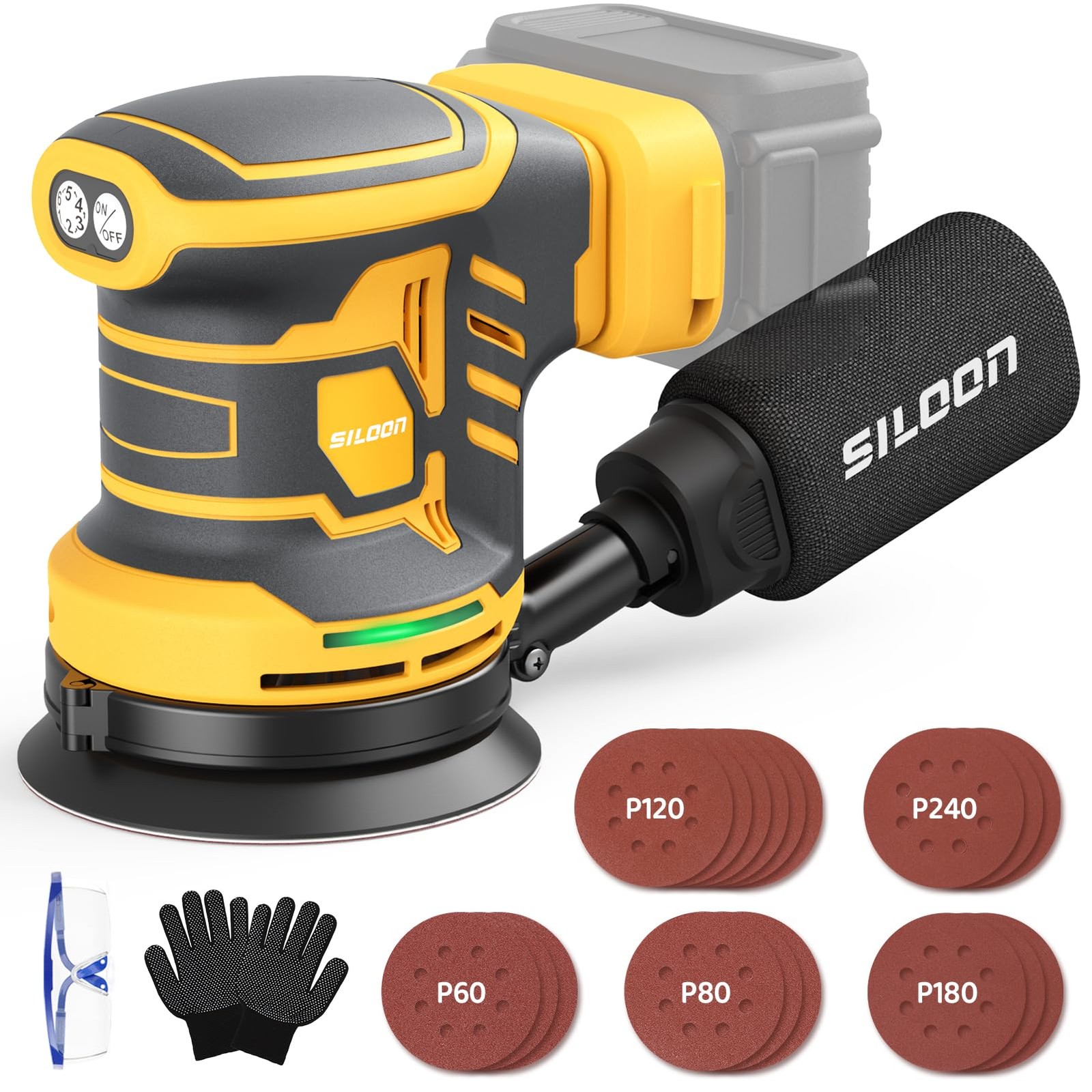 Cordless Random Orbital Sander Compatible for Dew 20V Max, 5-Inch Brushless O...