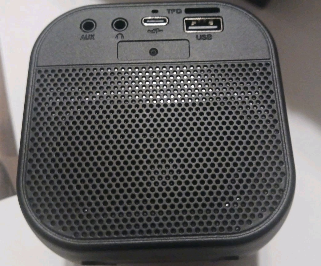 Mini Karaoke Machine, Portable Bluetooth Speaker 2 Mics, Black 2 Mics