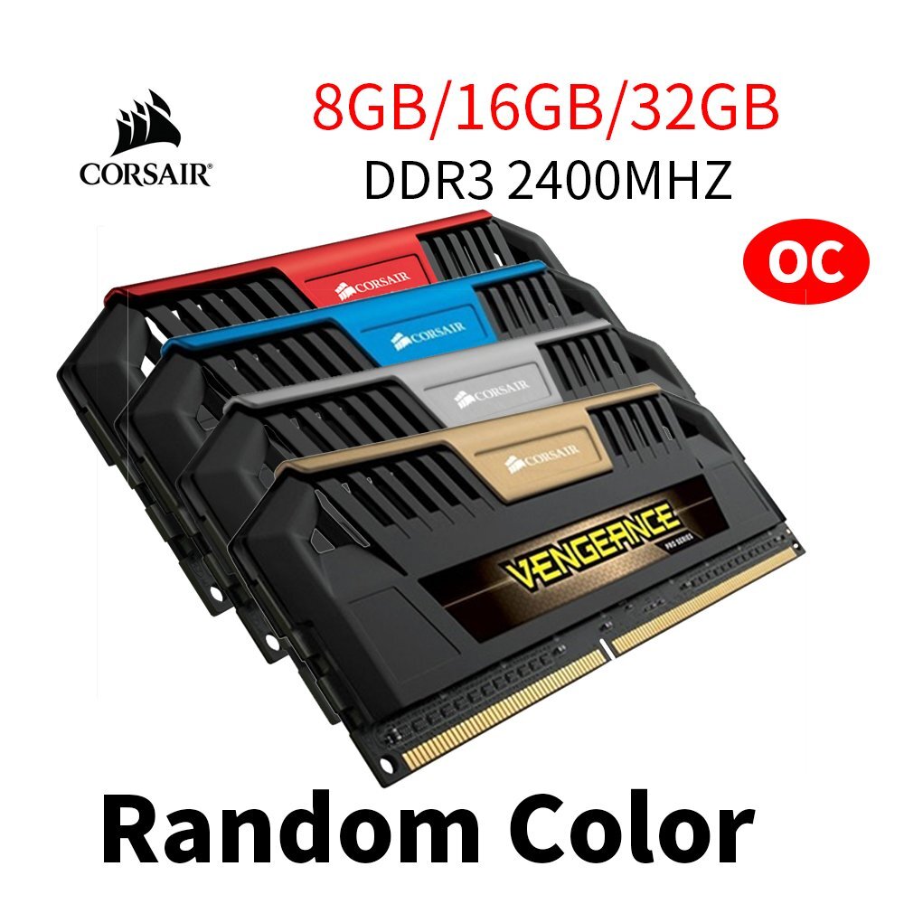 Corsair VENGEANCE Pro 32GB 16GB 8GB 4GB DDR3 2400MHz OC PC3-19200 Memory RAM LOT