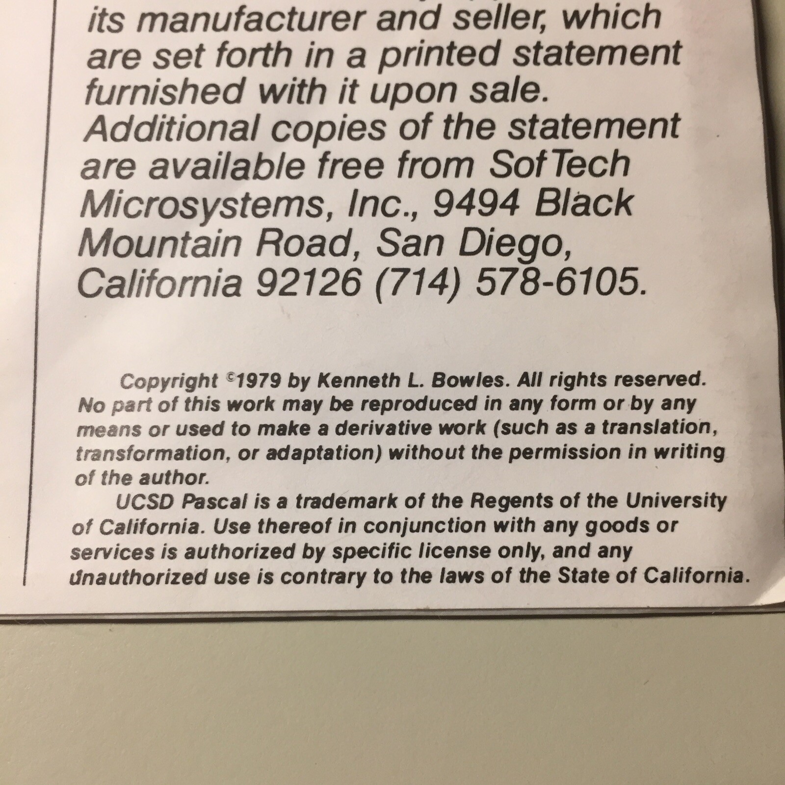 Vintage 1979 UCSD Pascal Orientation Programs 5.25” Floppy Disk VHTF