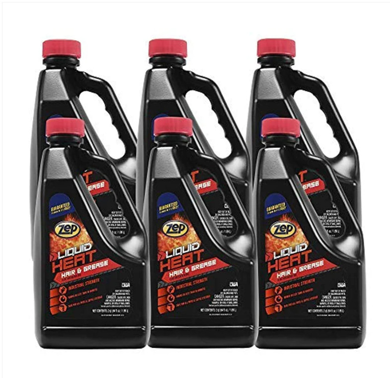 Zep Liquid Heat Drain Opener Gel 64 Oz Hair Grease Buildup Remover New