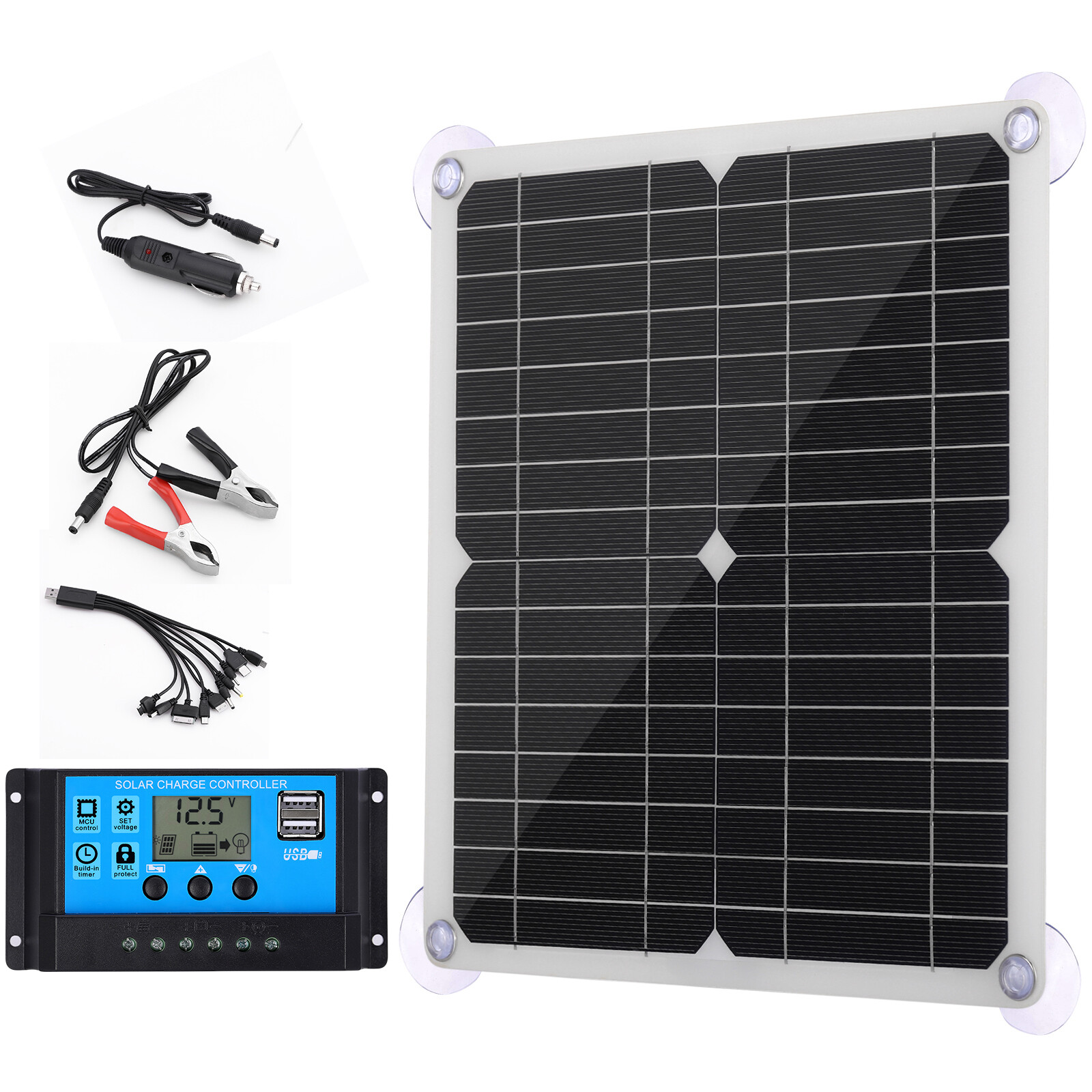 200W Solar Panel Kit 12V 100A battery Charger Controller Caravan Boat Outdoor