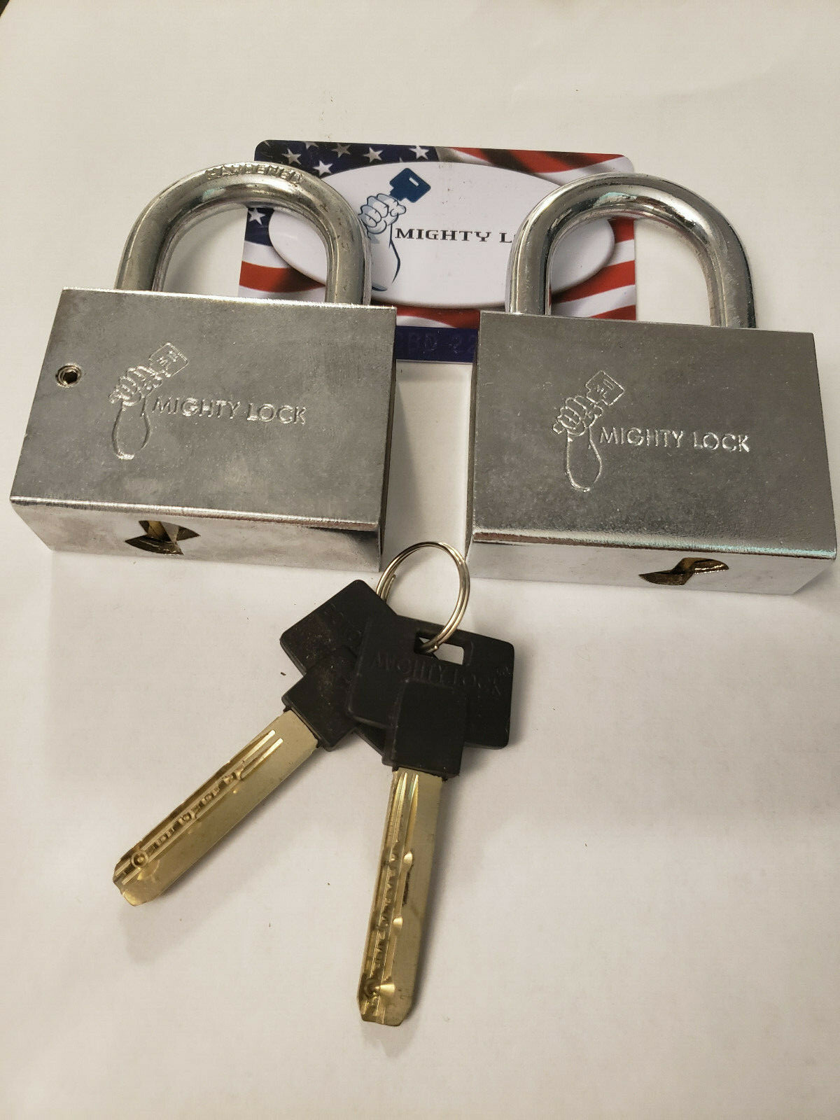 Mighty Lock (Mul-t-lock Style) #10, 2 Padlocks KEYED ALIKE-2 Keys TOTAL