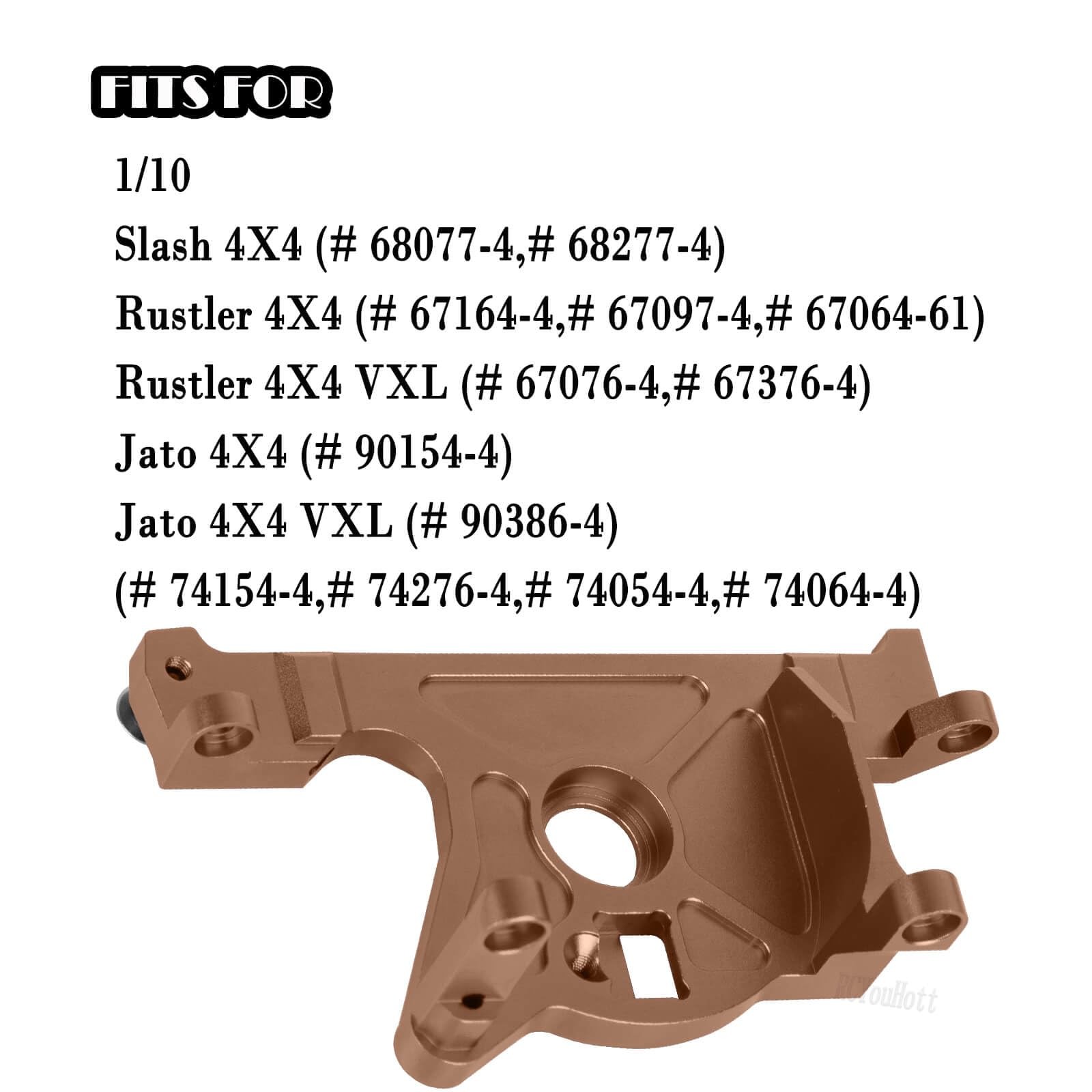 RCYouHott RC Aluminium Bearing Motor Mount/Motor Plate Bronze-(for 1/10）