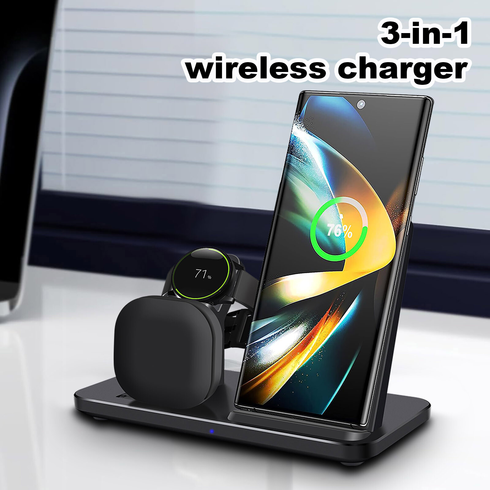 3In1 Fast Wireless Charger Charging Station For Samsung Galaxy Watch 8 S26 Ultra