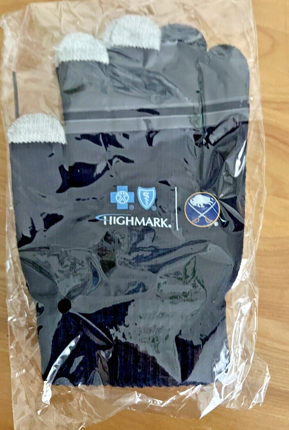Buffalo Sabres Highmark Winter Gloves One Size Fits All Unisex NHL Hockey Cotton