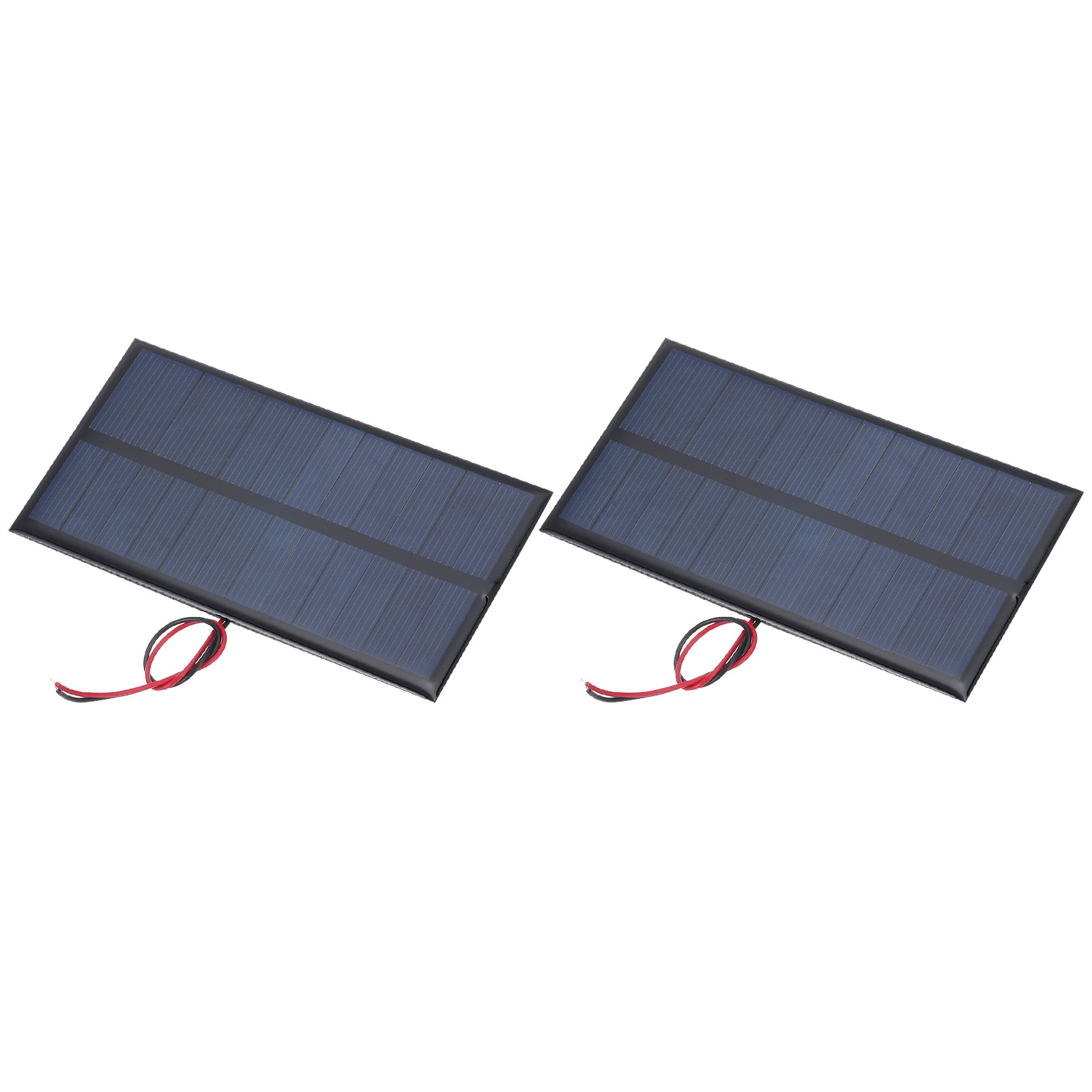 2 Pcs 6V 0.96W 160mA Mini Solar Panels with 2 Cable 110mm x 60mm