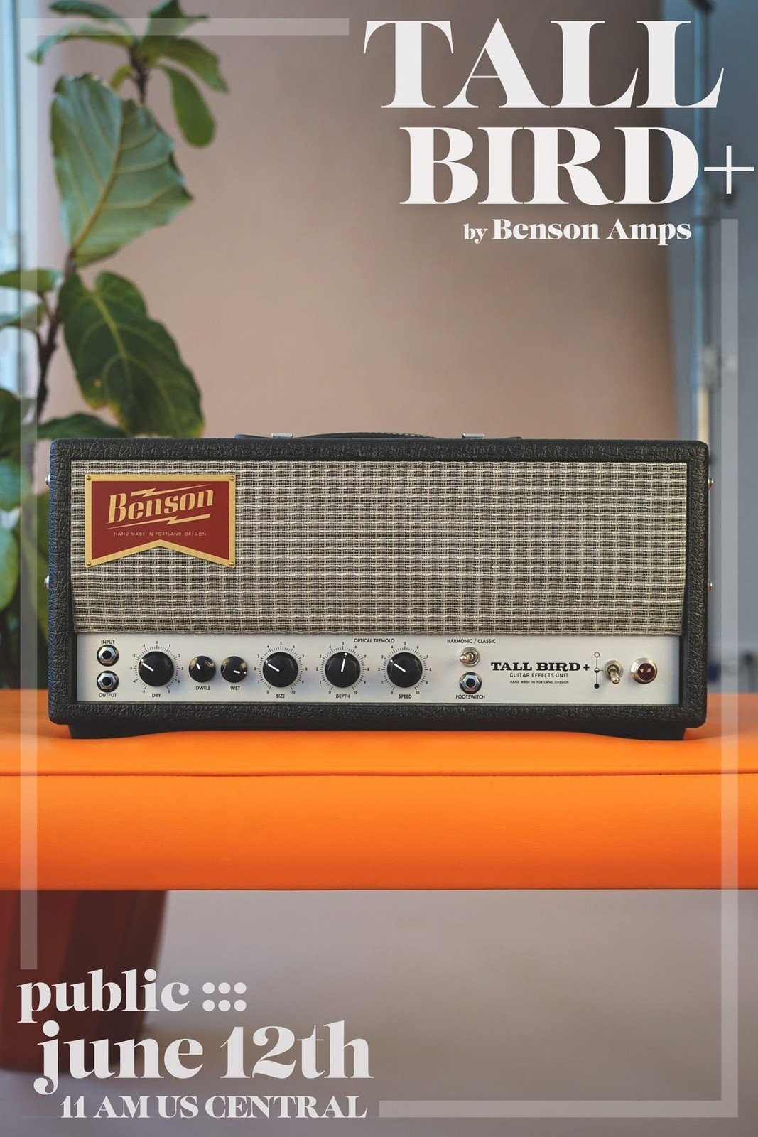 Benson Tall Bird Plus Reverb and Optical Tremolo Green Tolex *Free Shipping...