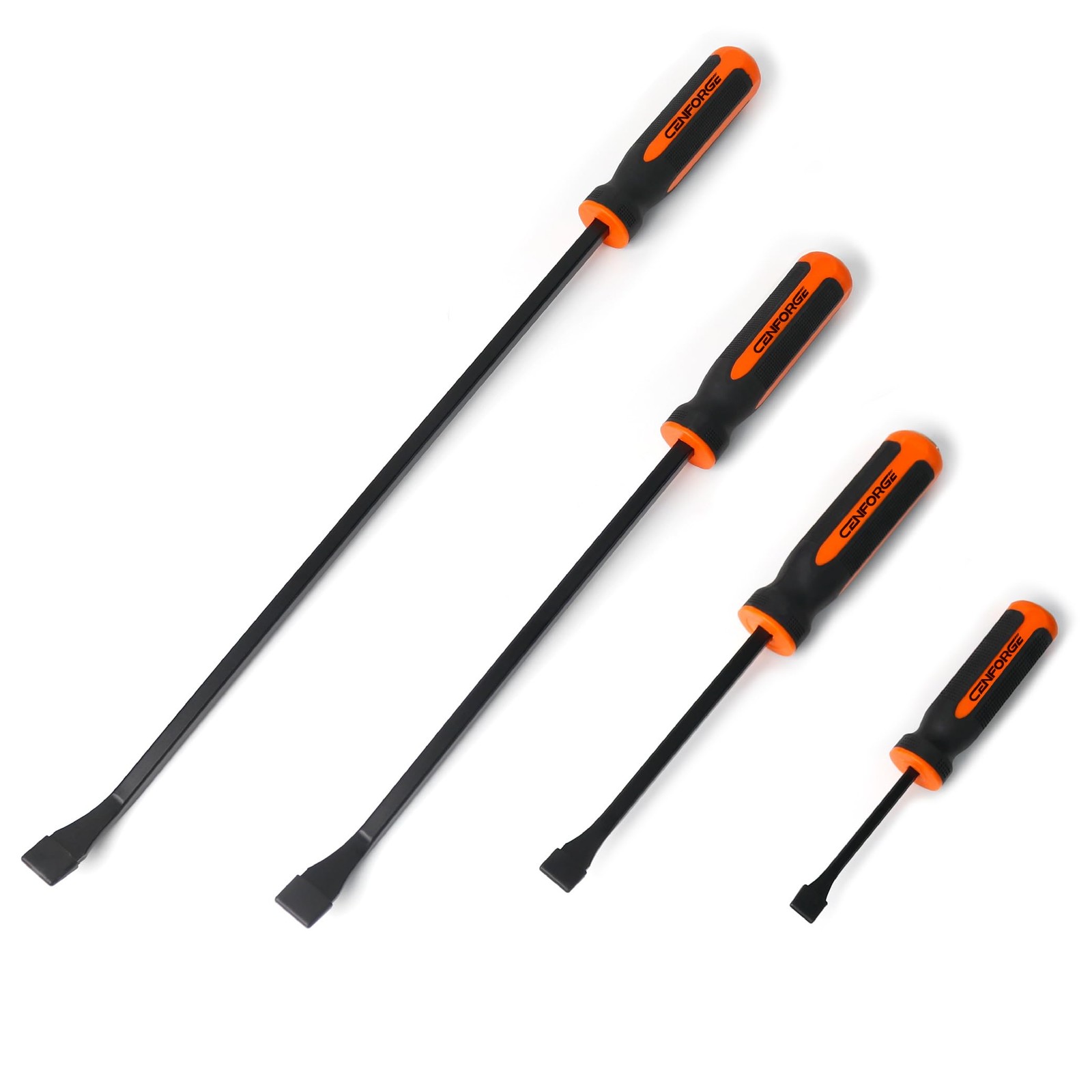 CENFORGE 4-Piece Heavy Duty Pry Bar Set (8", 12", 18", 24") – Mechanic’s Stri...