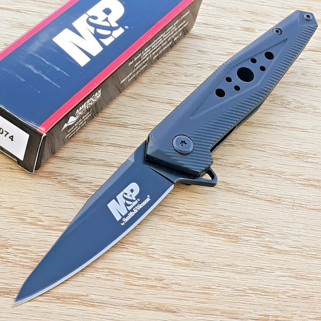 Smith & Wesson M&P Folding Knife 3" Stainless Steel Blade Rubber/Aluminum Handle
