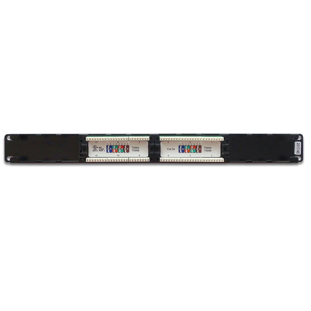 5 Pack of CAT5E 110 Type Patch Panel 12 Port Rackmount