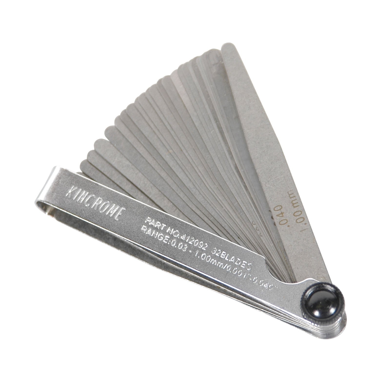 Kincrome Feeler Gauge 32 Blade 105mm (4") Steel Plate Metric & Imperial - 412092