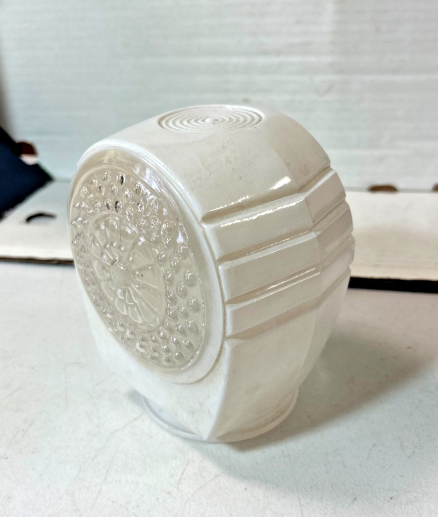 Vintage 1960's  Glass Wall Bathroom Light Fixture Globe 3 1/4" Fitter