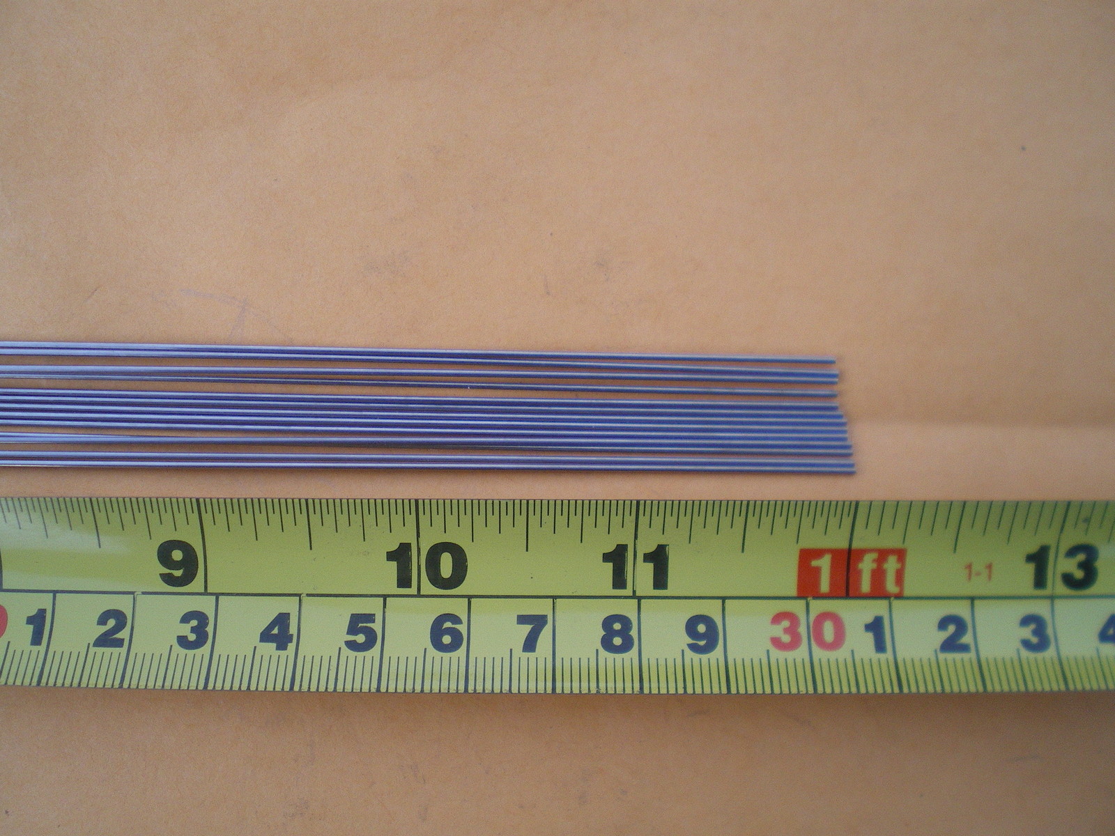 25 STAINLESS STEEL STRAIGHT LURE SHAFT WIRE FORM 0.045 X 12" INCHES LONG
