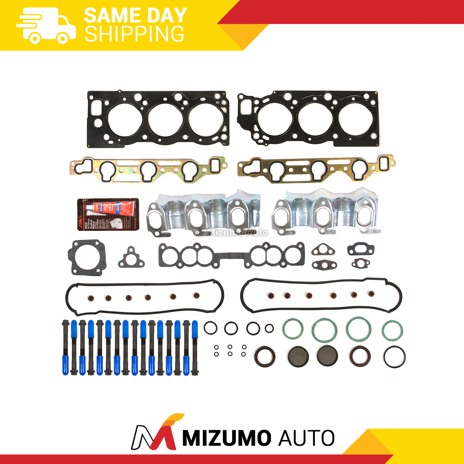 MLS Head Gasket Bolts Set Fit 88-95 Toyota 4Runner T100 Pickup 3.0 SOHC 3VZE