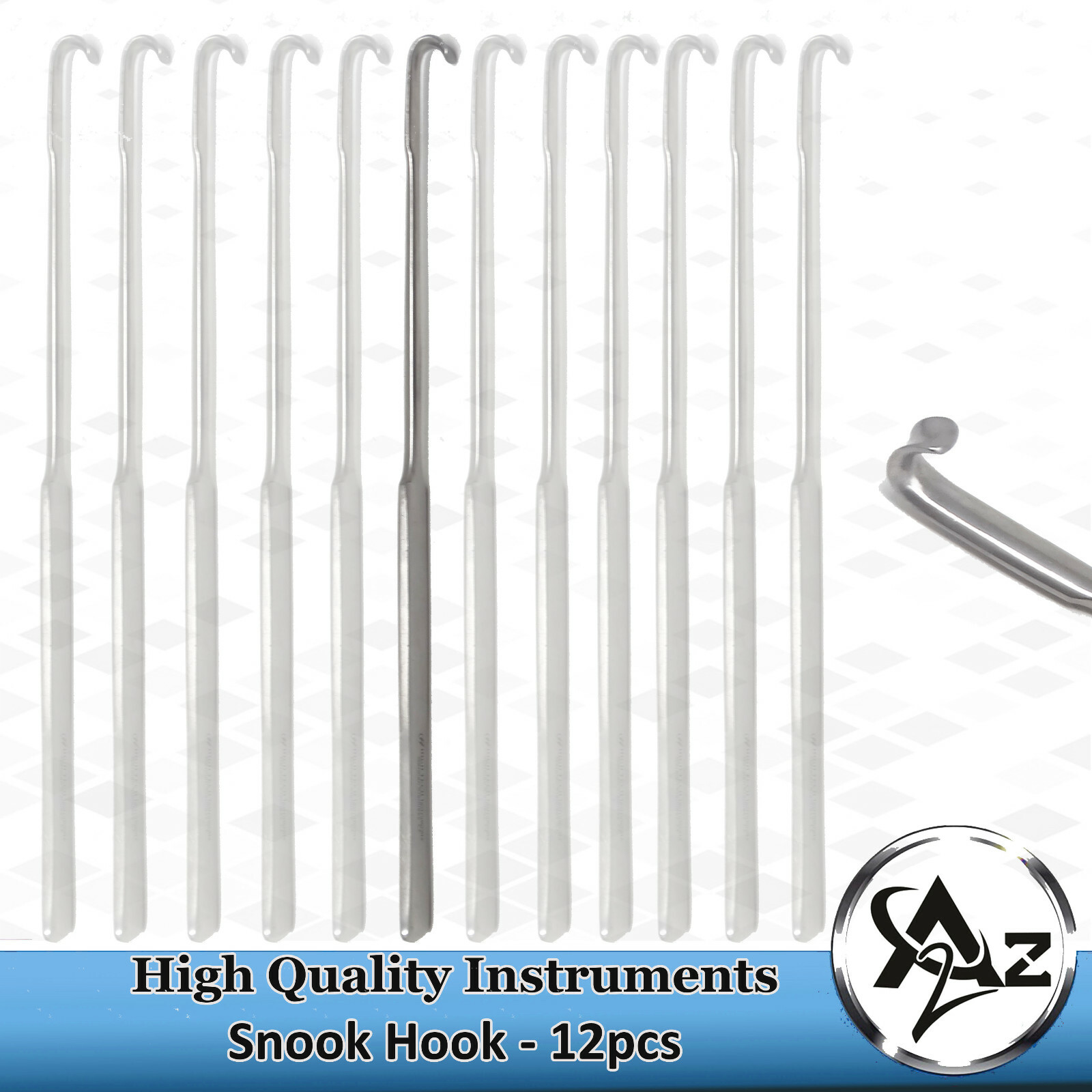 12 Pieces Spay Snook Hook Veterinary surgical instruments