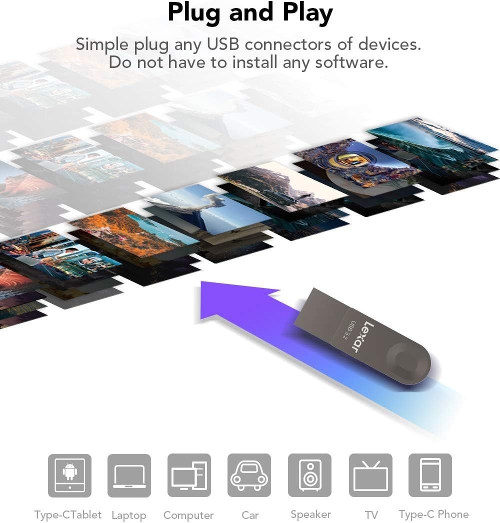 128GB Type-C USB Flash Drive with Dual Connectivity - Fast, Durable & Compact