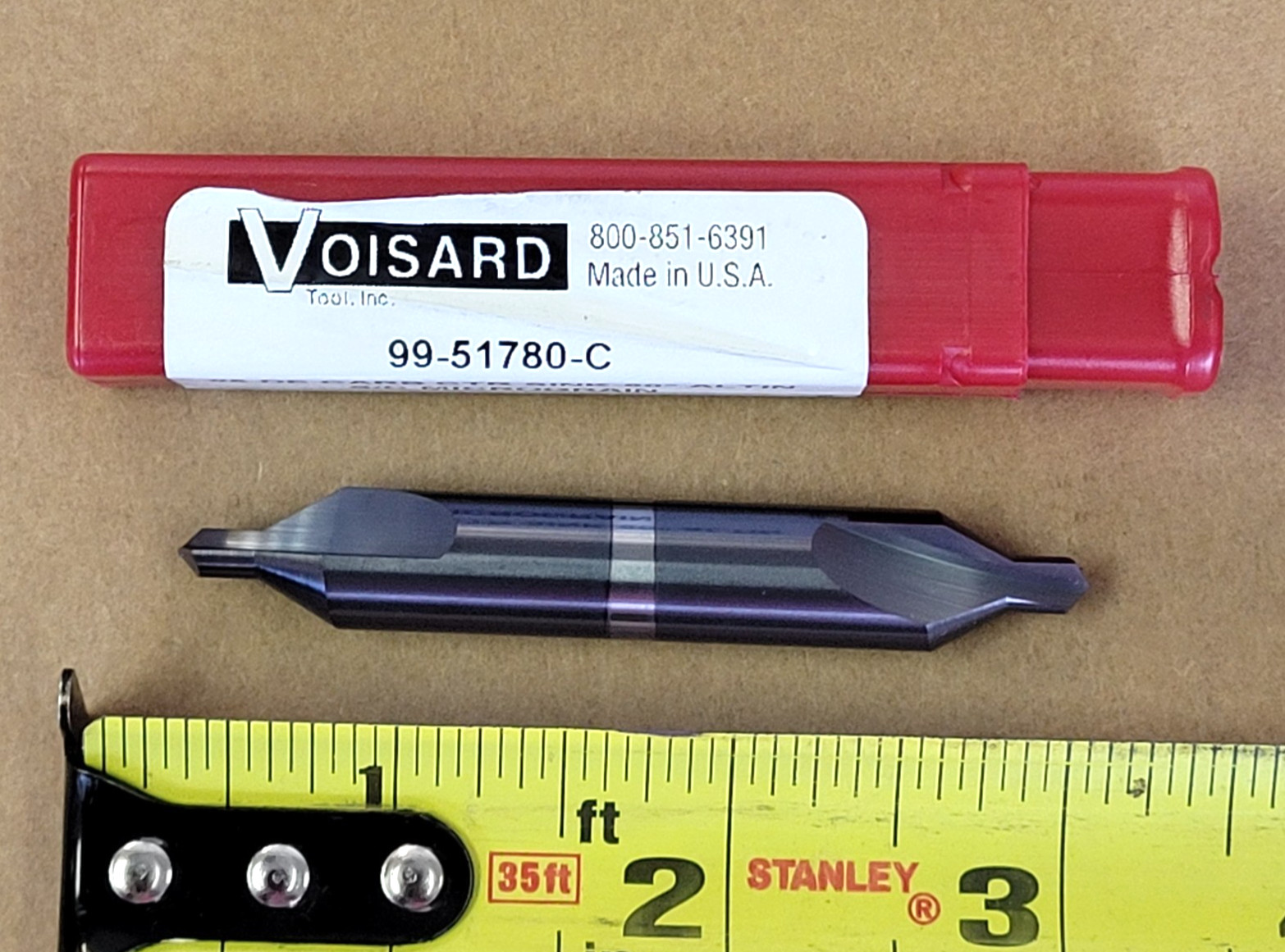 VOISARD 99-51780-C #5 CENTER DRILL COUNTERSINK SOLID CARBIDE MICROGRAIN
