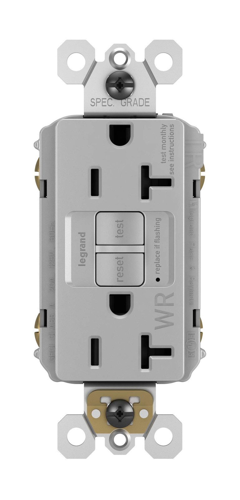 Legrand Radiant 20 Amp Outdoor GFCI Self-Test Tamper Resistant Weather Resist...