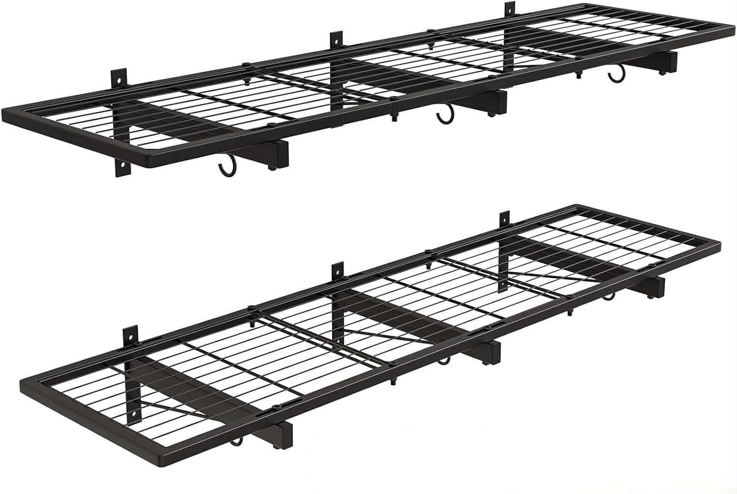 2 Pack Garage Wall Shelves 47 5/8" x 13 1/2" Heavy Duty Metal Storage Rack 320LB
