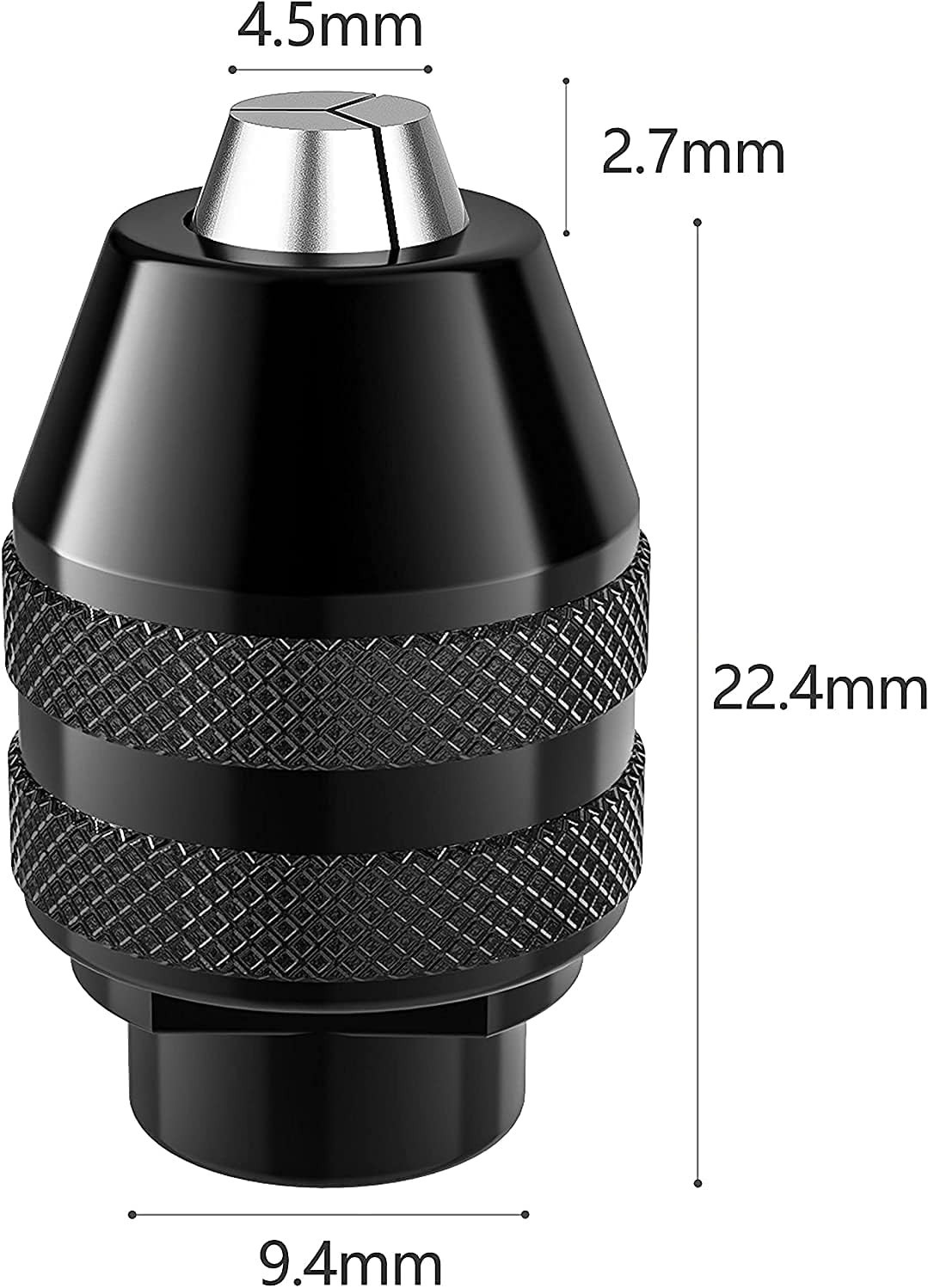 Efficient 3-Jaw Keyless Chuck Set for Quick Bit Changes - For Dremel Tools