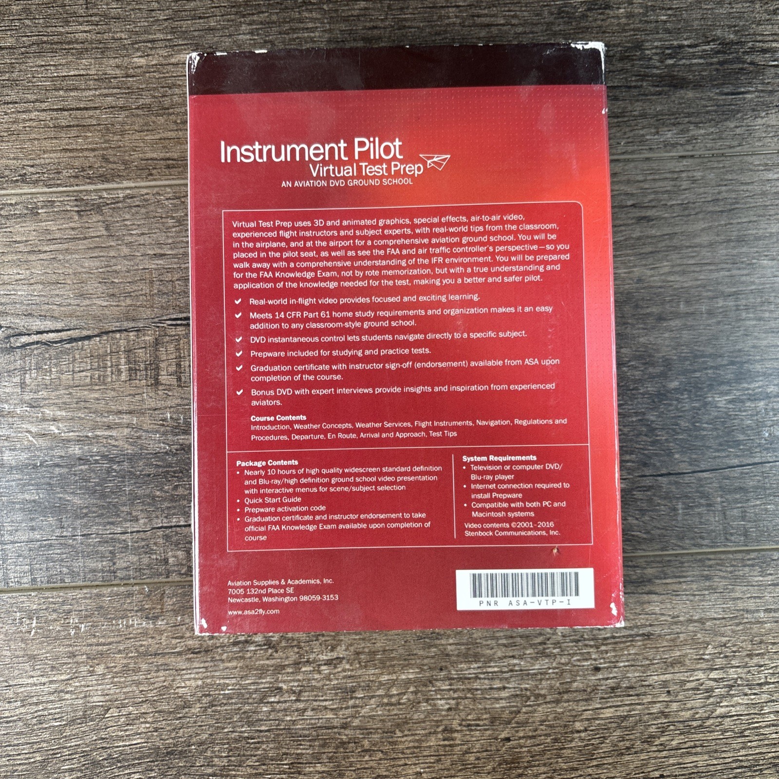 Asa Instrument Pilot Virtual Test Prep DVDs And Blu-ray’s School Exam Study