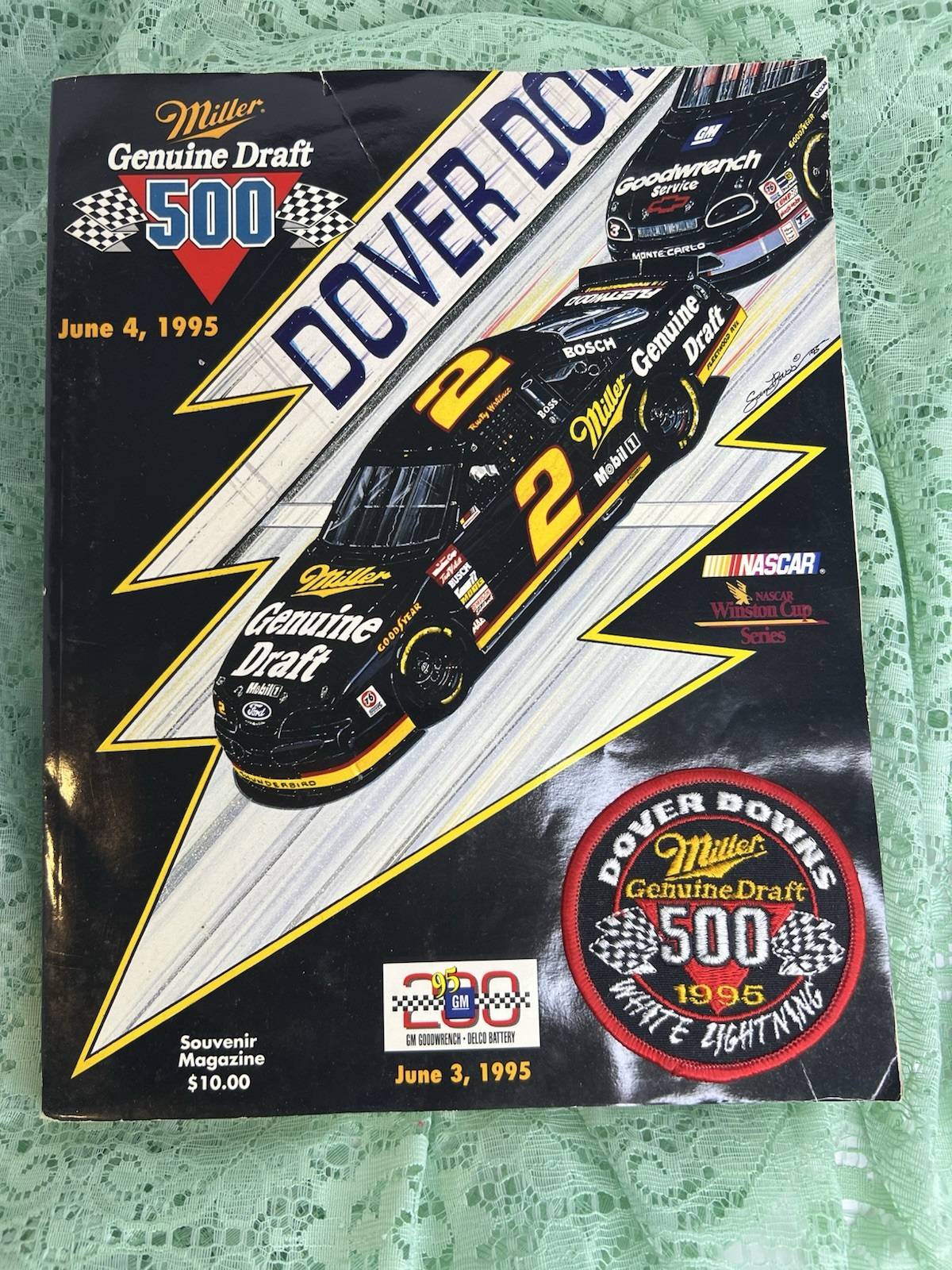 Dover Downs NASCAR Auto Race Program 6/4/1995-Earnhardt-VG & 95 Kodak Film Sched