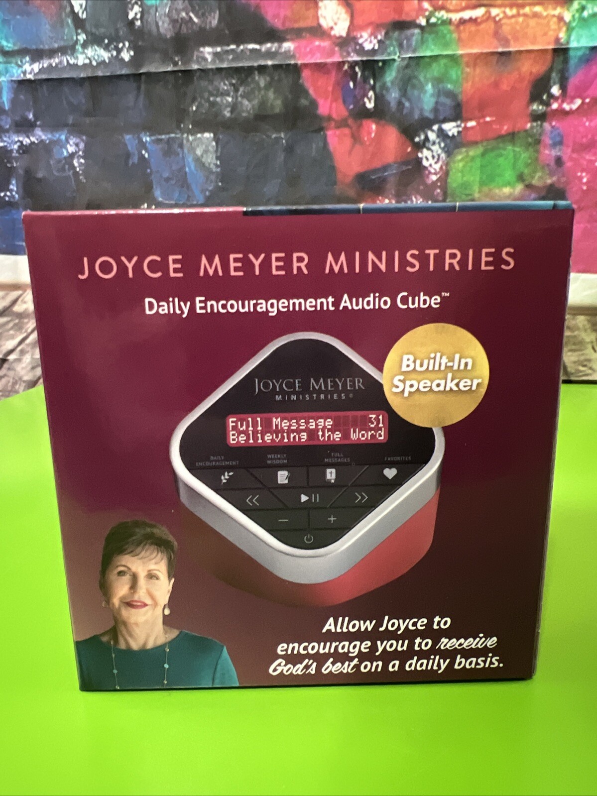 Joyce Meyer Ministries Daily Encouragement Audio Cube Built-In Speaker Sealed