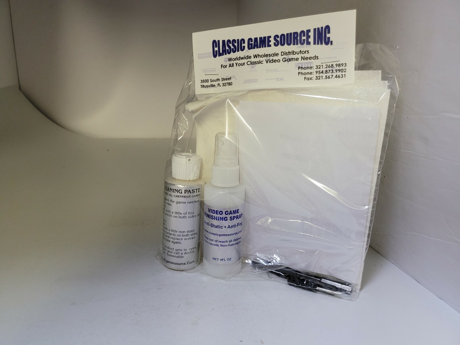 TOOL & CLEANING KIT FOR VIDEO GAME CARTRIDGE NES SNES GENESIS N64 GAMEBOY GAMES