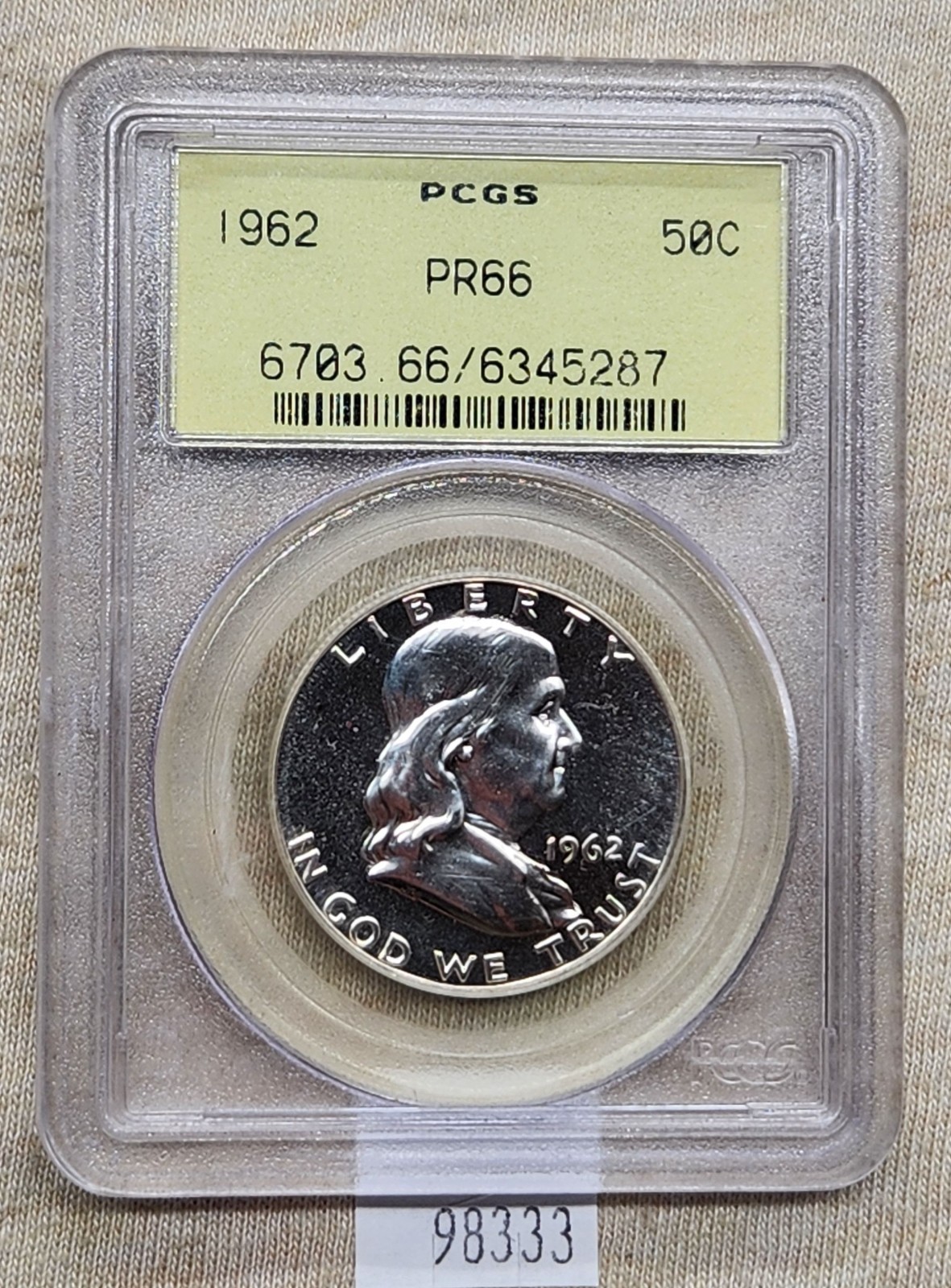 WPCoins ~ 1962 PCGS PR-66 50 cent Franklin