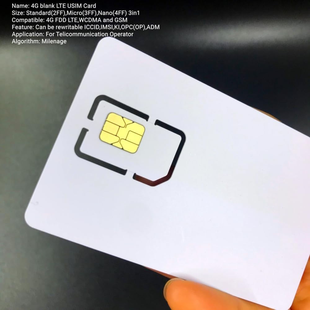 Programmable 4G LTE USIM Cards + SIM Personalize Tools