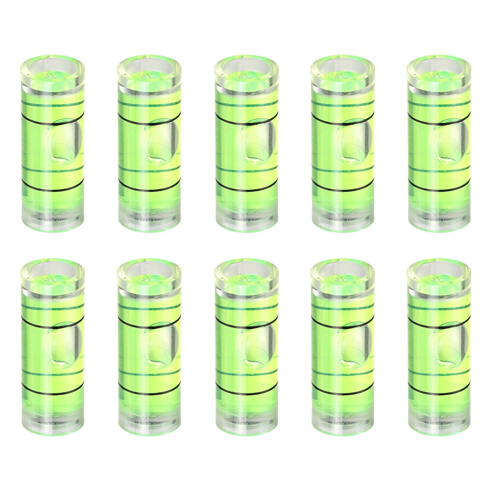 10pcs 40x9.5mm Small Cylindrical Bubble Level Vials Levels Measuring Tools,