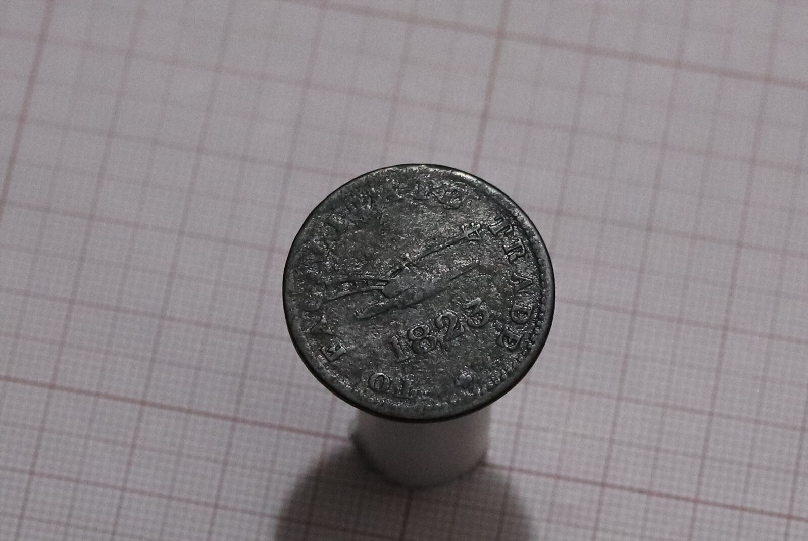 🧭 🇨🇦 CANADA Upper Canada Halfpenny Token 1823 To Facilitate Trade B79 #Z969