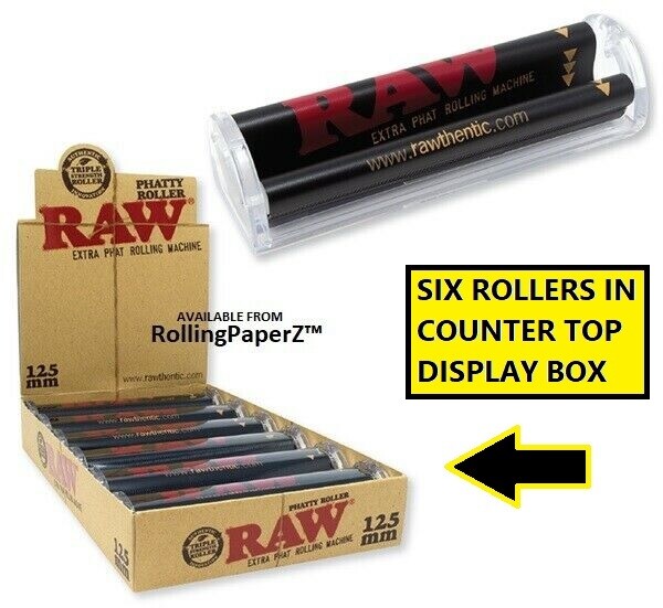 LOT OF SIX RAW PHATTY ROLLERS 125mm Extra PHAT Size Cigar Wrap Rolling Machines