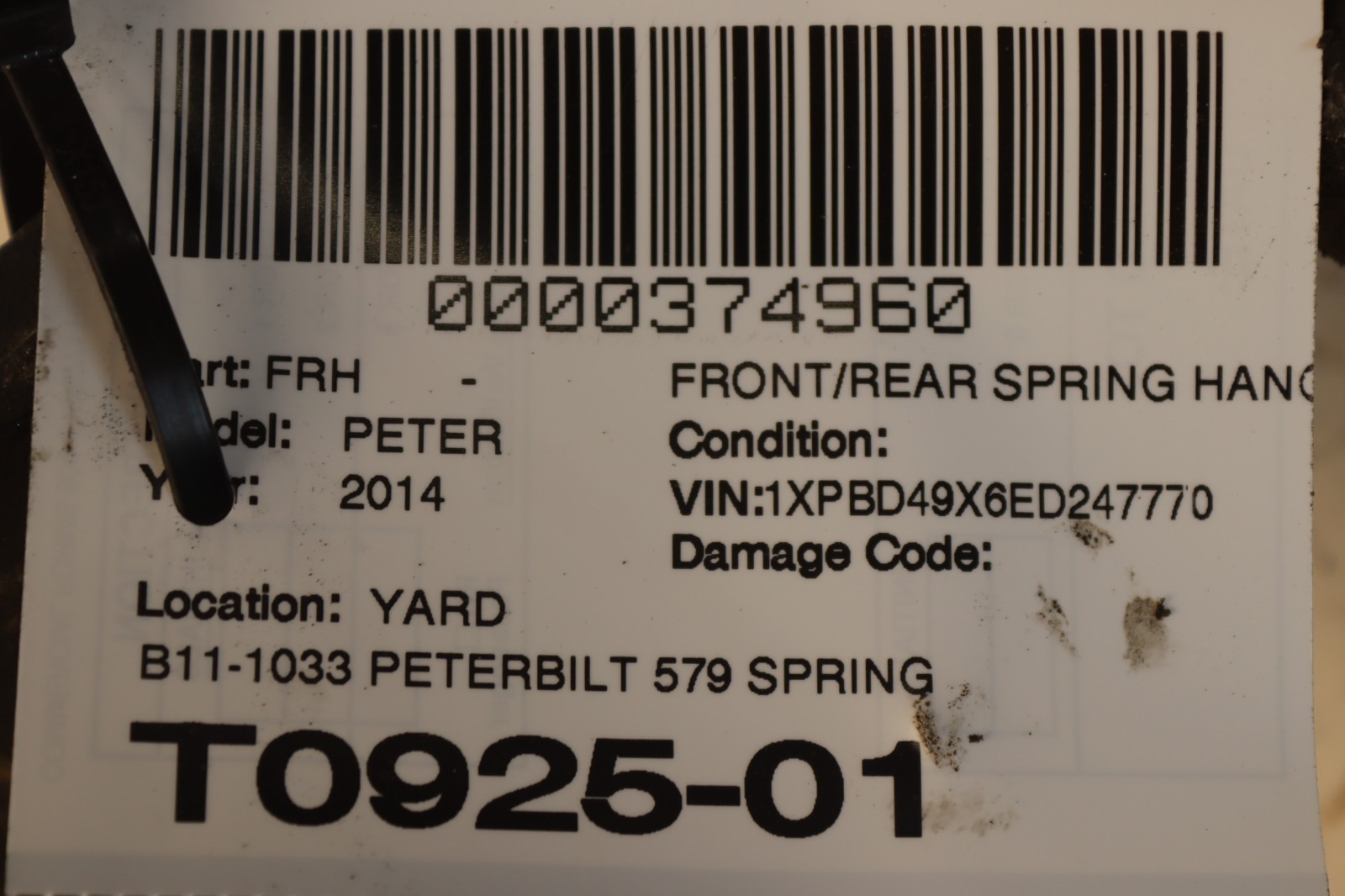 2013-2021 PETERBILT 579 PACCAR SHACKLE SPRING HANGER BRACKET MOUNT OEM