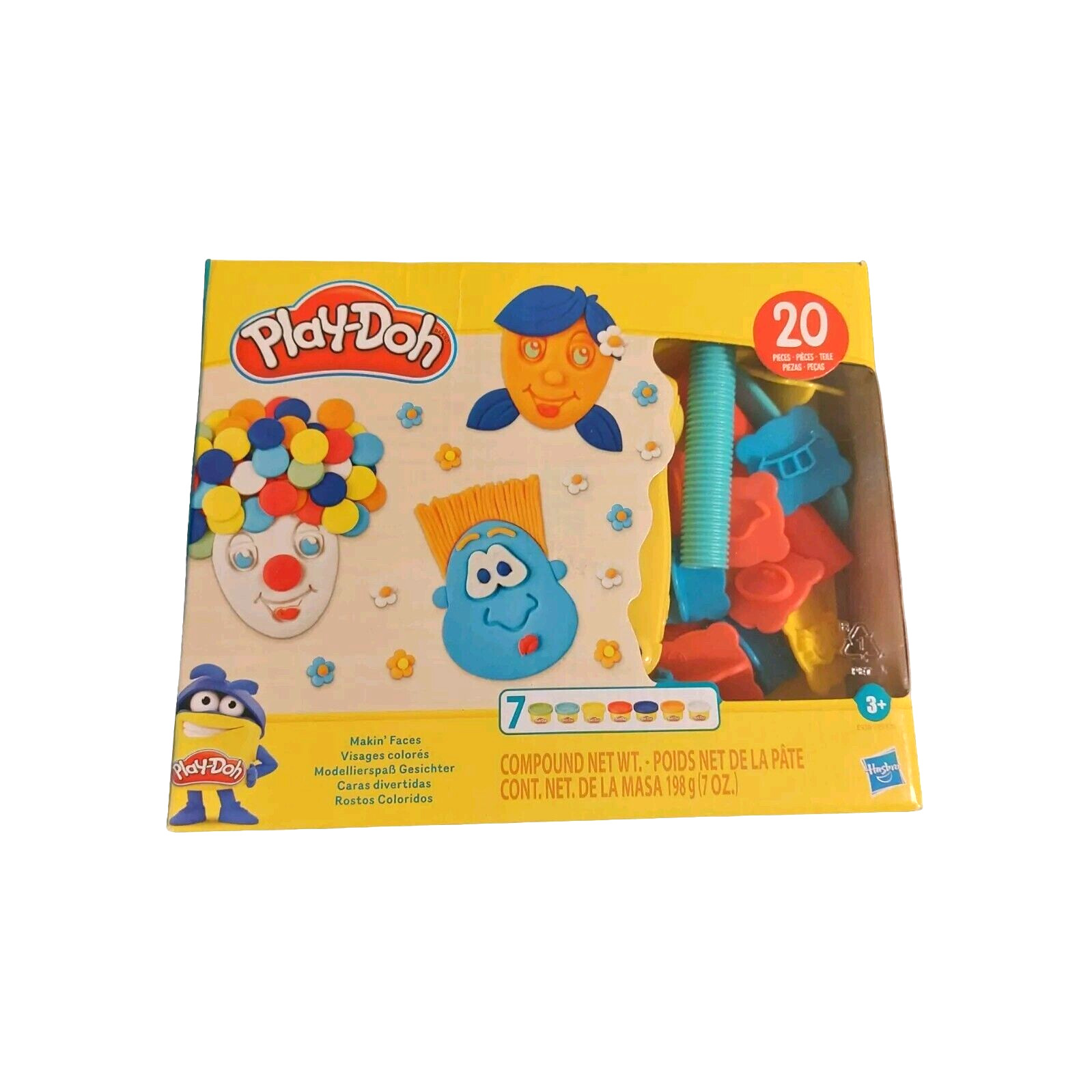 Play-Doh 20 Piece Play Set 7 Colors Create Your Own Faces! Creative Imaginations