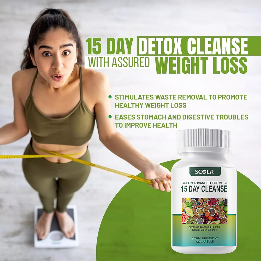 15 Day Cleanse - Gut Colon Support Caffeine-Free Advanced Formula - Non-GMO 120