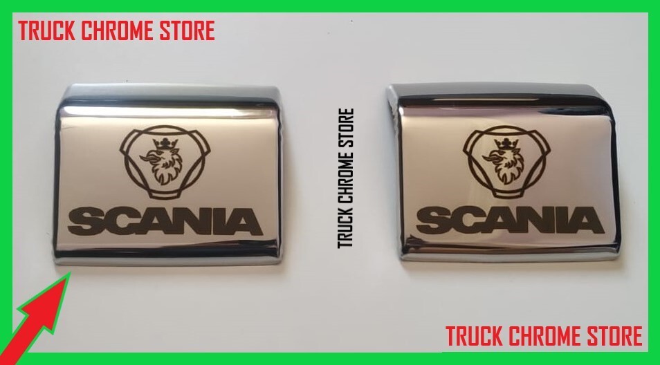 1998-2016     MUDGUARD HOLDER CHROME     Stainless Steel   1 SET.    Fits Scania