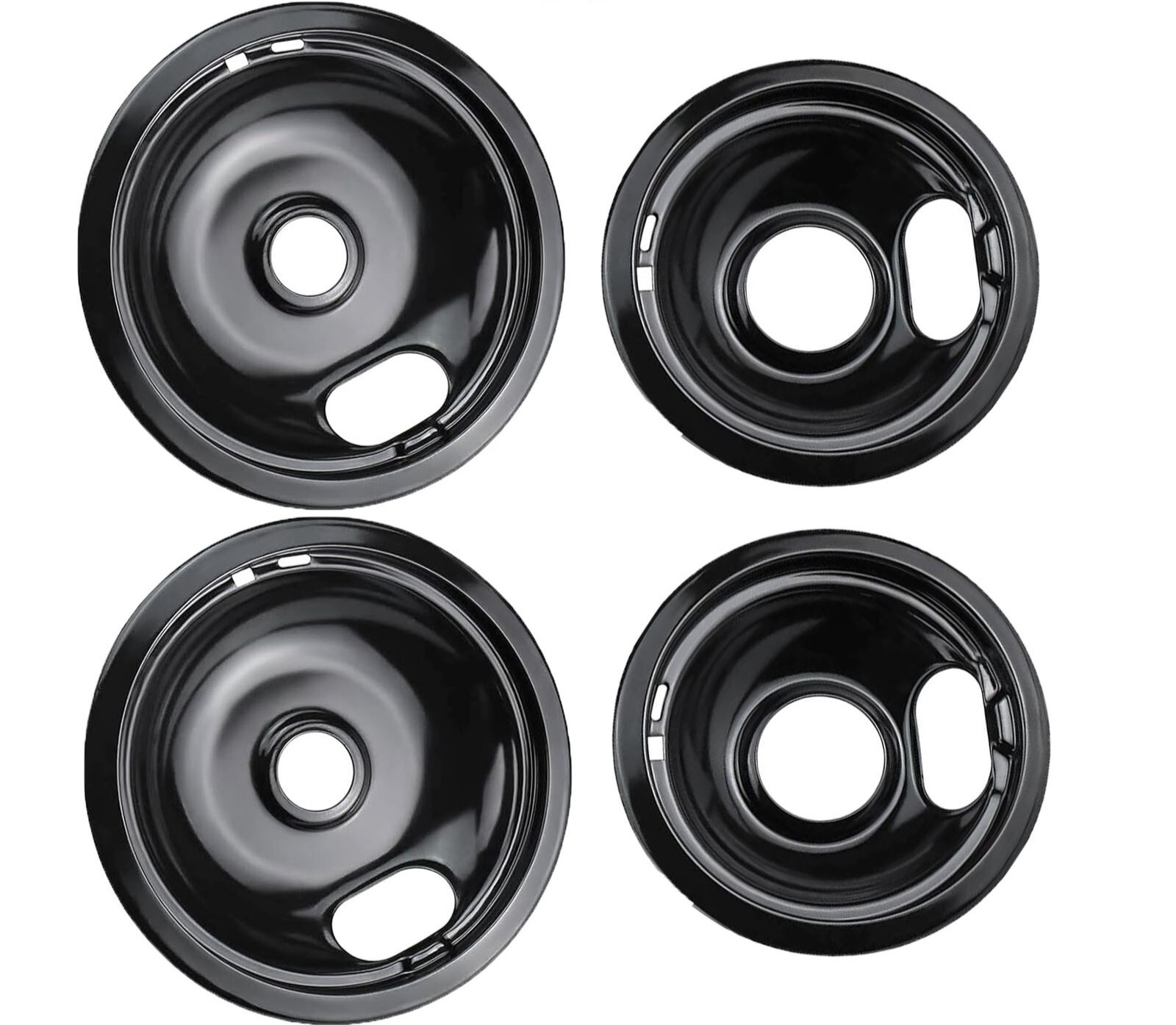 W10290350 W10290353 Burner Drip Pans Compatible with Whirlpool Frigidaire Range
