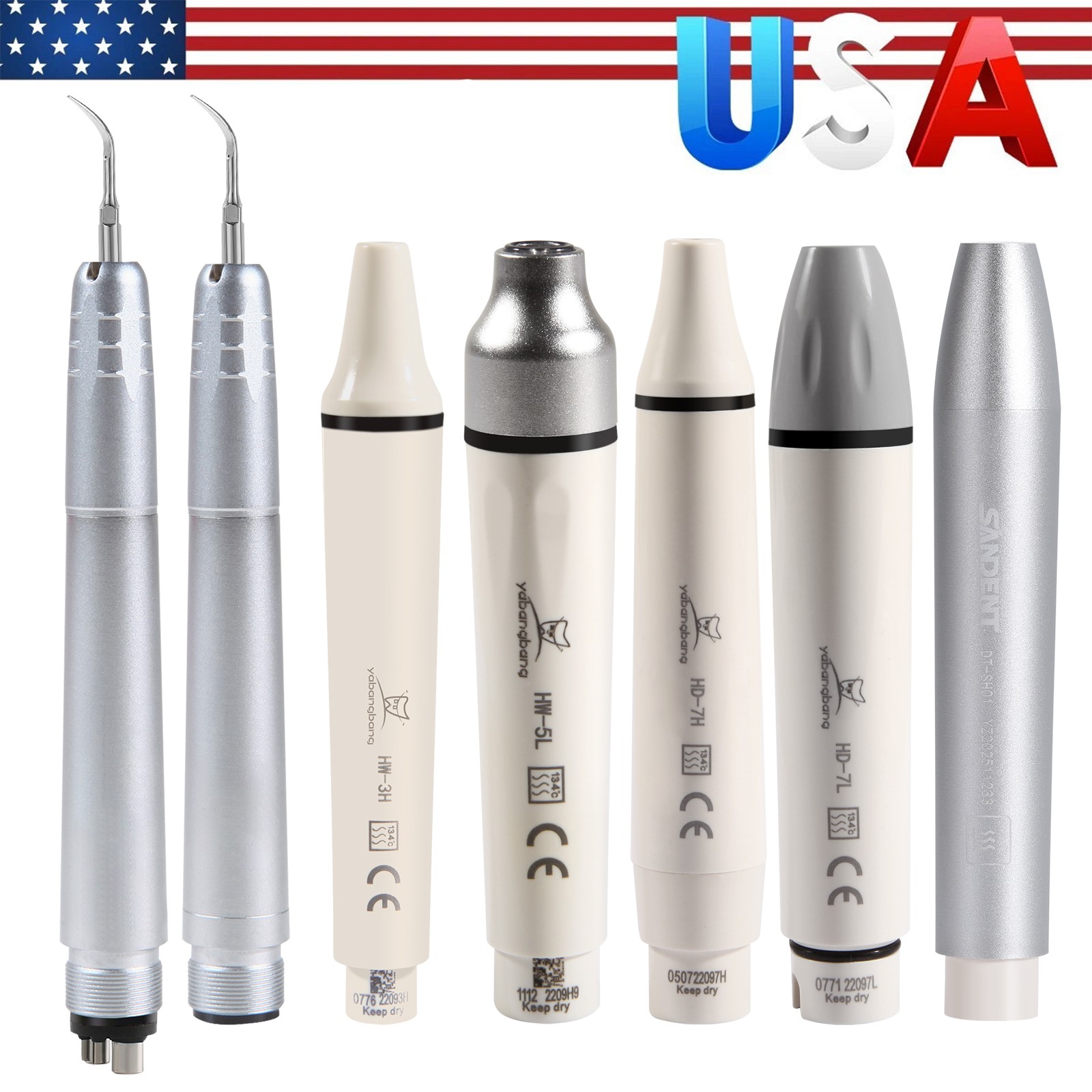 Dental Ultrasonic Piezo Scaler Handpiece / Air Perio Scaler Handpiece 2/4Holes