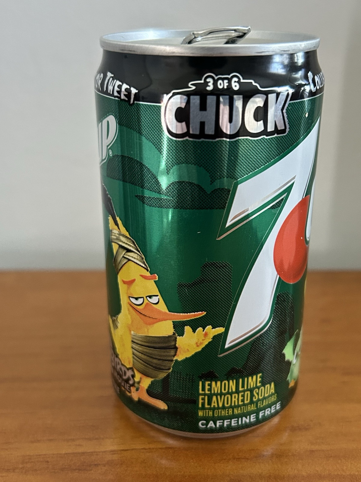 2019 The ANGRY BIRDS 2 Movie-EMPTY Can 7.5oz- 7 Up -CHUCK- #3 Of Set Of 6