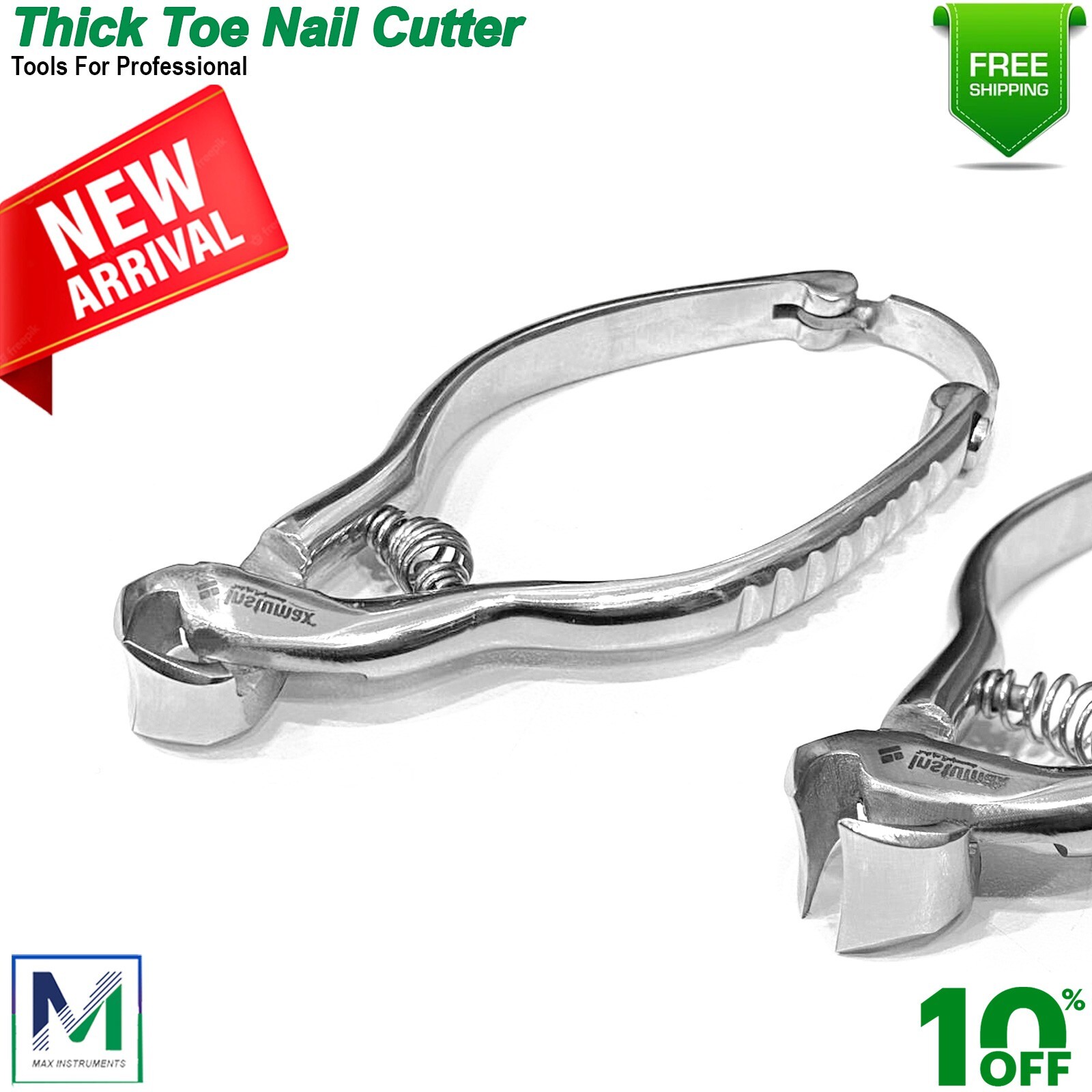 Toenail Clippers for Thick Ingrown Toe Nails Heavy Duty Precision Nail Scissors