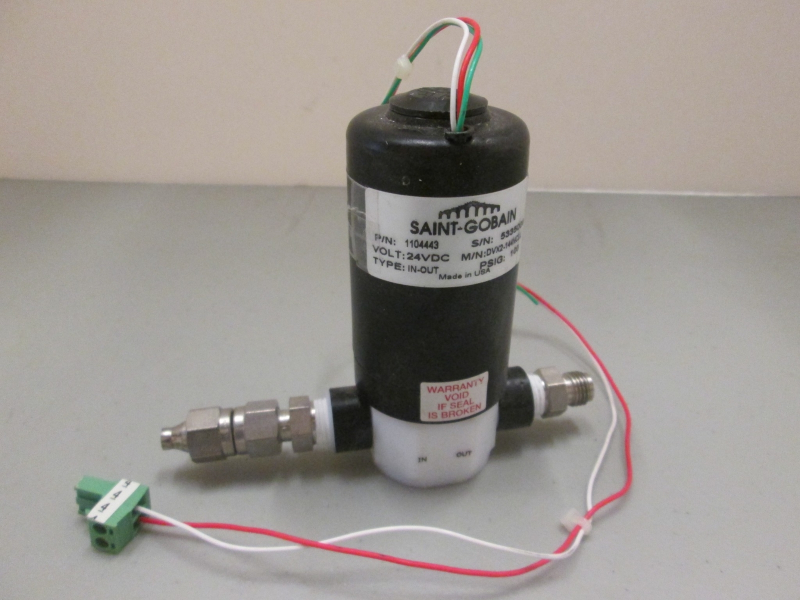 Furon, Solenoid Valve, DVX2-144NCD2, Used