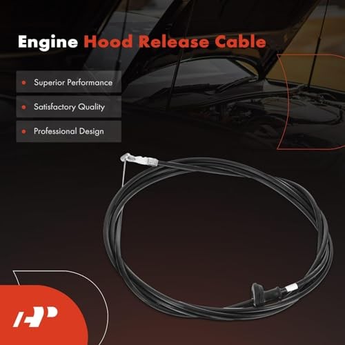 Front Hood Latch Release Cable Without Handle Compatible with Honda 1992-1995